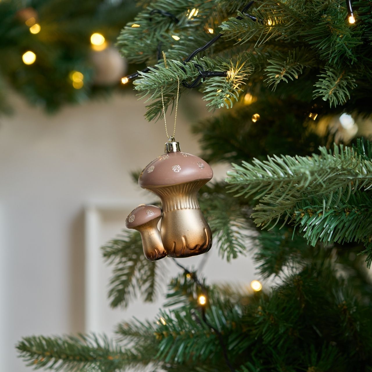 2 Stk. Pilz-Weihnachtskugeln